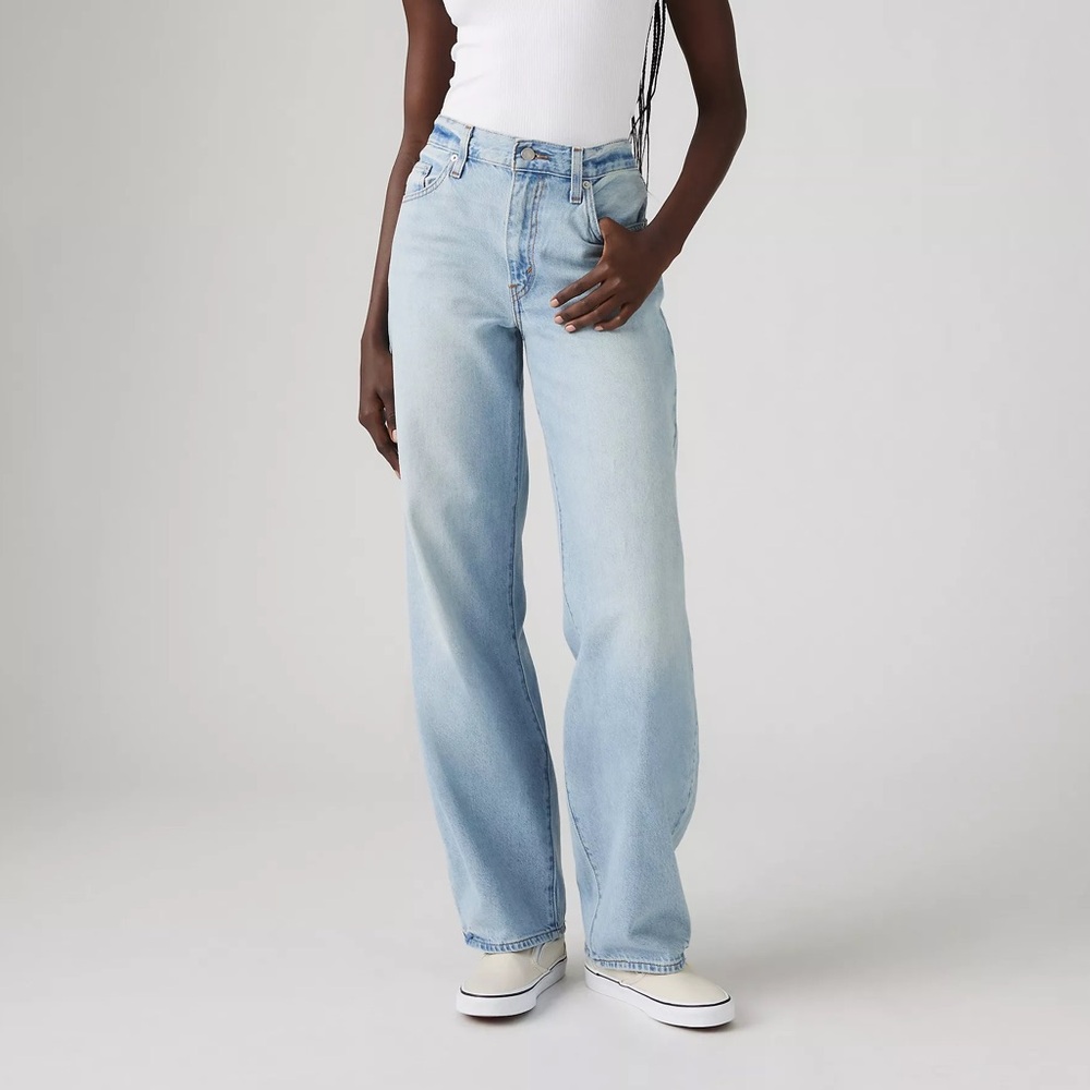 Levi’s Baggy Dad Straight slouchy wide Jeans in light wash Revolve Shopbop